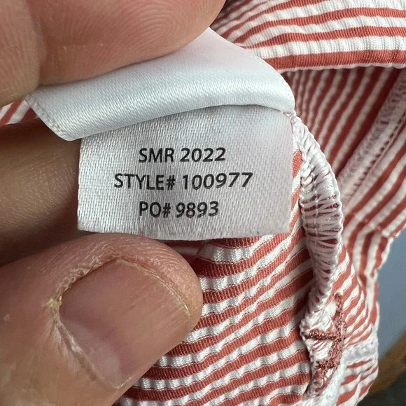 Rhone Mens Seersucker Striped Rec Camp Hoodie Size L Nantucket Performancewear - Picture 5 of 9